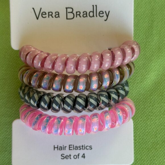 VERA BRADLEY SPIRAL HAIR ELASTICS:NWT SWEET WILDFLOWERS or HAPPY HYDRANGEAS - Picture 10 of 14